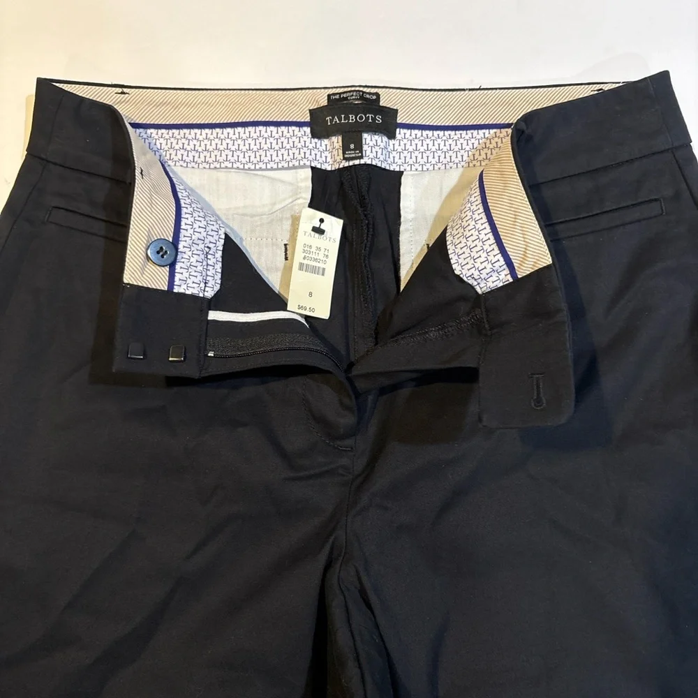 Talbots Women's Black Cropped Pants - Picture 4 of 8